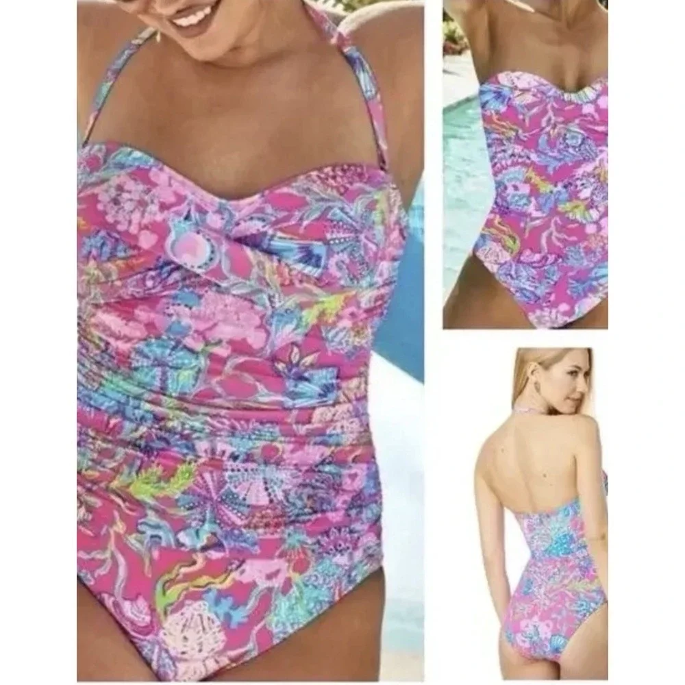 Lilly Pulitzer Flamenco One Piece Swimsuit Size 6